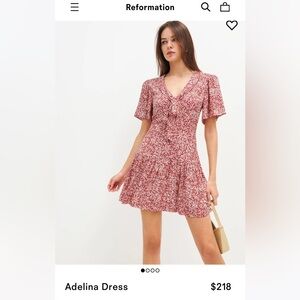 Reformation Adelina Dress- La Vie En Rose